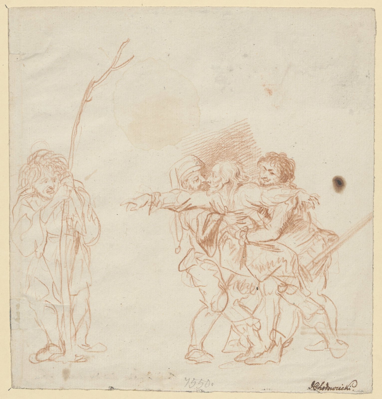 Daniel Nicolaus Chodowiecki, Scene from King Lear, drawing, before 1800, collection of the National Museum in Warsaw.