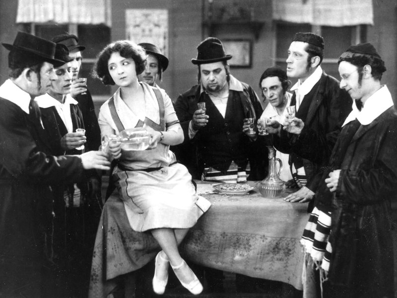 Still frame from comedy East and West, 1923, dir. Sidney M. Goldin and Ivan Abramson, starring Molly Picon, a household name of the Yiddish film circuit.