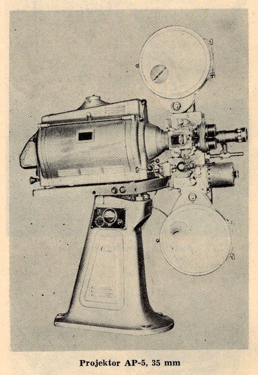 Projektor AP-5 na archiwalnym zdjęciu prasowym.  ​